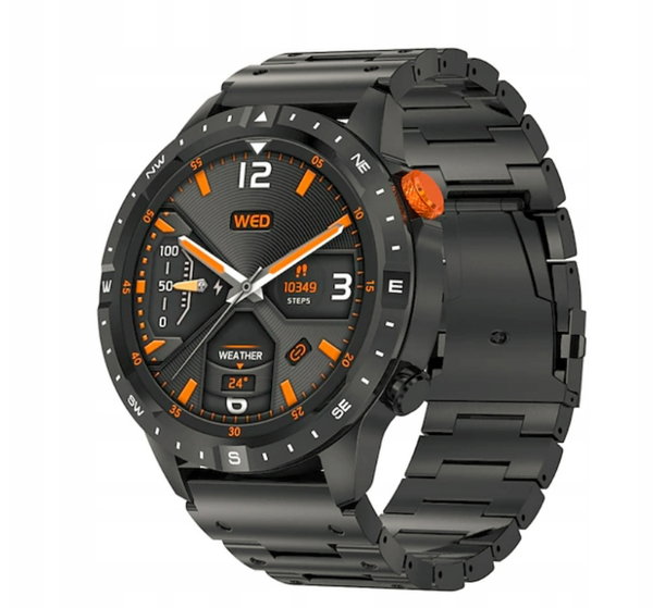 Veltro Style Smartwatch męski czarny 150g funkcje rozmów sport i zdrowie
