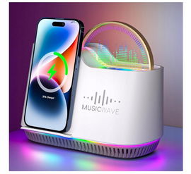 Głośnik Bluetooth z podświetleniem LED 5 trybów + Ładowarka bezprzewodowa