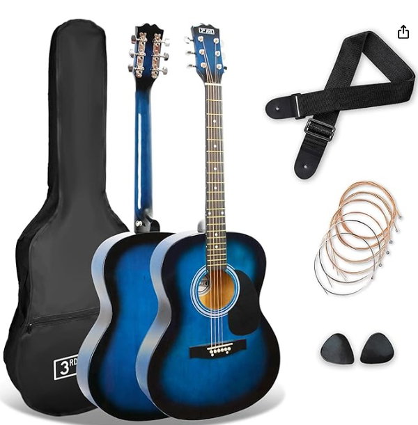 3rd Avenue Gitara akustyczna 4/4 dla początkujących, niebieska
