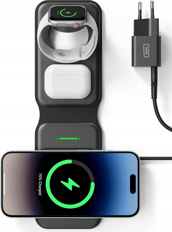 INIU MAGSAFE ŁADOWARKA INDUKCYJNA 3 W 1 APPLE WATCH IPHONE