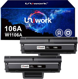 Zamiennik 2x Toner UNIWORK W1106A do HP czarny ZESTAW