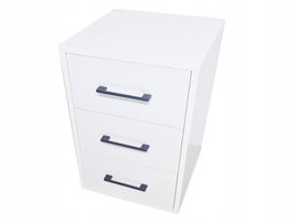 KONTENEREK POD BIURKO DO SZAFY Z 3 SZUFLADAMI NA KÓŁKACH BIAŁY DAMING