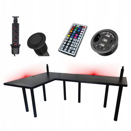 BIURKO GAMINGOWE NAROŻNE 180x120PRZEPUST PRODUCENT