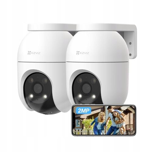 EZVIZ Kamera Zewnętrzna 2MP WiFi 360° Audio Dwukierunkowe Smart 2 szt.