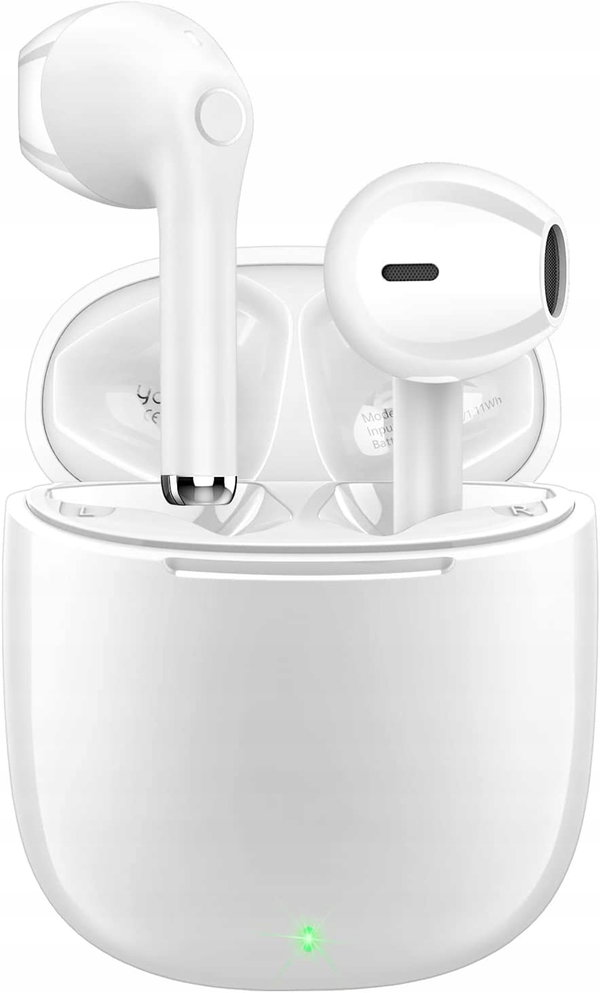 SŁUCHAWKI BEZPRZEWODOWE DOUSZNE YOBOLA T9 IPX5 BLUETOOTH 5.1 WYGODNE BIAŁE