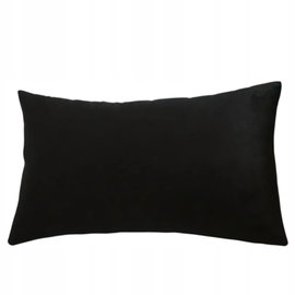 Pokrowiec na poduszkę do salonu 50x70cm Welur Elastyczny Soft Velvet Czarny