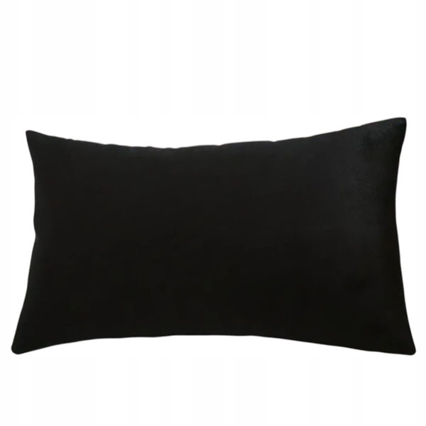 Pokrowiec na poduszkę do salonu 50x70cm Welur Elastyczny Soft Velvet Czarny