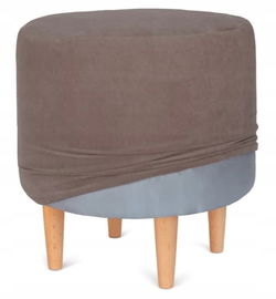 Pokrowiec narzuta na puf okrągły tapicerski sztruks 50x25cm OCHRANIACZ