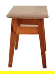 1 Pokrowiec na taboret i stołek rozmiar 33x33x5cm beżowy sztruks do pokoju