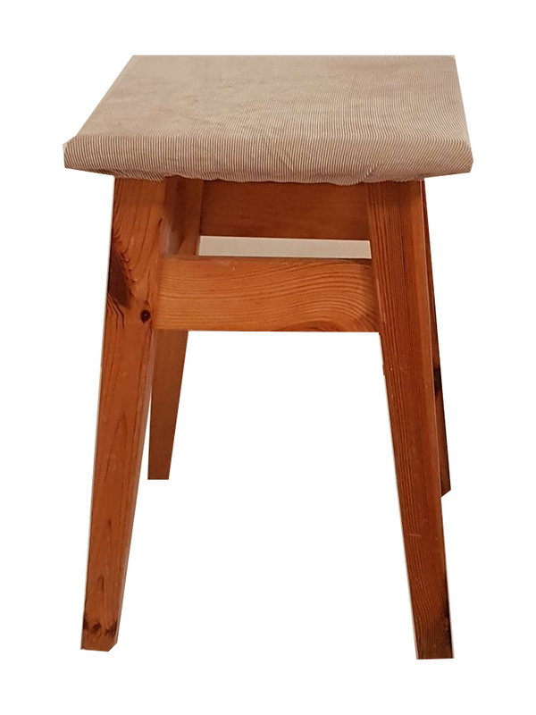 1 Pokrowiec na taboret i stołek rozmiar 33x33x5cm beżowy sztruks do pokoju