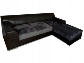 Pokrowiec na siedzisko kanapy 75x130x15 zamsz welurowy czarny