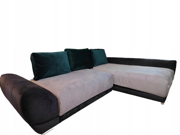 Pokrowiec na siedzisko kanapy sofy 70x125x15cm welur w dotyku elastyczny