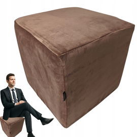 1szt Pokrowiec na Puf Elastyczny Welur na Podnóżek 38x38x38 trwały aksamit