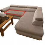 Pokrowiec Velvet na Siedzisko Sofy 70x140x15cm | Gwarancja i Ochrona czarny
