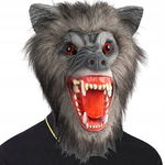 Straszna Maska Wilkołaka Z Włosami Halloween Karnawał