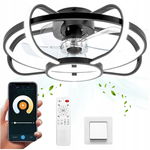 Wiatrak Sufitowy Żyrandol Wentylator Nowoczesna Lampa Sufitowa Led + Pilot