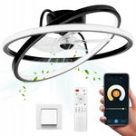 Wentylator Sufitowy Z Oświetleniem Lampa Sufitowa Z Wiatrakiem Led 50 Cm