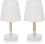 Lampa stołowa Aigostar z białym abażurem 2szt