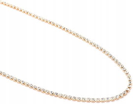 Kryształowy Łańcuch na brzuch ,kolor złoty 75 CM