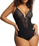 Body z koronką Modelujące Czarne Sexowne Rozmiar XXL