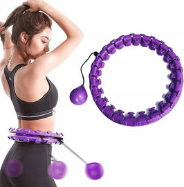 Hula Hoop z obciążeniem dla dorosłych fioletowy