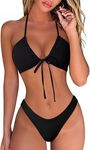 Trójkątne 2-częściowe Bikini Czarne L
