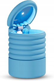 Popielniczka samochodowa Kytpyi, składana obrotowa z lampką LED i pokrywką