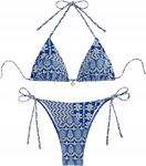 Damskie bikini z kwiatowym nadrukiem rozmiar S