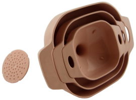 ZESTAW KOMPLET 3 LEJKÓW KUCHENNYCH 3X LEJEK SITKO KUCHENNY Z SITKIEM