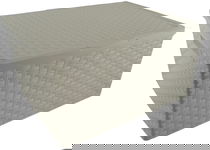 KOSZYK KOSZ PLASTIKOWY Z POKRYWKĄ 42,5x34,5x20 cm RATTAN POJEMNIK