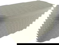 KOSZYK KOSZ PLASTIKOWY Z POKRYWKĄ 20 LITRÓW 44x30x22 cm PUDEŁKO POJEMNIK RATTAN
