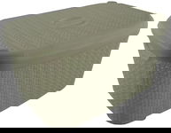 KOSZYK KOSZ PLASTIKOWY Z POKRYWKĄ 6 LITRÓW 30x20x15 cm POJEMNIK RATTAN
