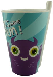 KUBEK ZE SŁOMKĄ DO NAPOJÓW DLA DZIECI 500 ML