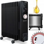 GRZEJNIK OLEJOWY ŻEBERKOWY 3 TRYBY GRZANIA KESSER 13 ŻEBEREK 2500W CZARNY