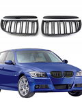 Kratka Chłodnicy BMW E90 E91 Podwójne Żebra Grill Nerki Połysk