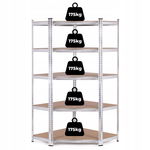 Regał magazynowy narożny 180x90x40 cm stal galwanizowana 5 półek 875 kg Mod