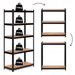 Regał metalowy magazynowy 180x90x40 cm do garażu piwnicy 5 półek 875 kg Mod