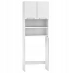 Szafka na pralkę łazienkowa biała szafka z półkami 183 cm ModernHome