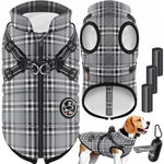 KURTKA UBRANKO DLA PSA LOVPET SZARY ANTRACYT 2XL WAGA PSA 12-14 KG