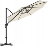 DUŻY PARASOL OGRODOWY SKŁADANY SOLIDNY MOCNY 300 CM Z PODSTAWĄ OBRACANY