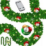 Girlanda Świąteczna Na Boże Narodzenie 5M 100 Diod LED z Pilotem + OZDOBY