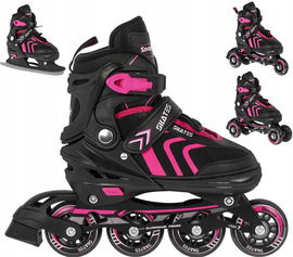 Rolki łyżworolki regulowany zestaw WROTKI dla dzieci ŁYŻWY r.34-38 4w