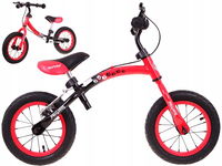 Rowerek biegowy dla dzieci Boomerang SporTrike Czerwony Nauki jazdy + Zmien
