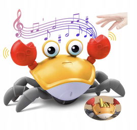 Pełzający uciekający krab interaktywny dźwięk Krab - Pomarańczowy