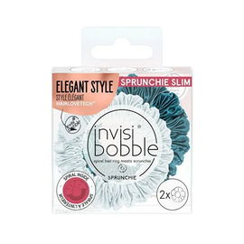 Gumki do włosów Invisibobble Sprunchie Slim Cool as Ice 2 sztuki niebieskie
