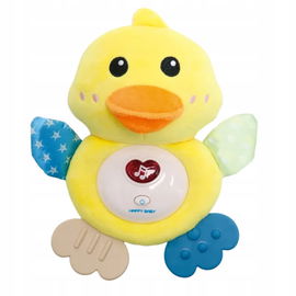 Kaczuszka Usypianka Pluszowa Szumiąca Sensoryczna Gryzak dla Niemowlaka