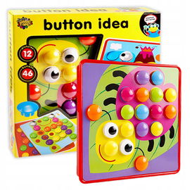 UKŁADANKA dla dzieci Montessori EDUKACYJNA GUZIKOWA MOZAIKA TRENING RĘKI