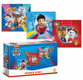 Puzzle 3w1 Psi patrol Paw trzy układanki w jednym dla najmłodszych