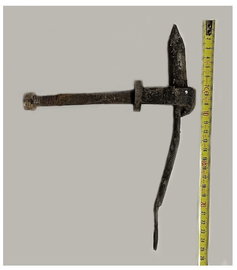 ZAWIAS BRAMA, FURTKA KUTY RETRO 25x18 cm / Zawias do brany lub furtki