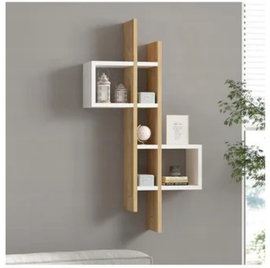 Półka wisząca regał Etna "Emse" w kolorze brązowo-białym